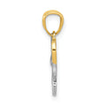 14k Gold LOVE Heart Pendant by Fine Color Jewels