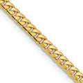 14k Gold Miami Cuban 24 inch Chain Necklace by Fine Color Jewels