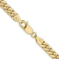 14k Gold Miami Cuban Chain Necklace 22 inch by Fine Color Jewels