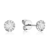 14k Gold Natural Diamond Halo Stud Earrings
