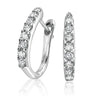 14k Gold Natural Diamond Huggie Earrings
