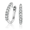 14k Gold Natural Diamond Huggie Earrings by Fine Color Jewels