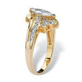 14k Gold Overlay Marquise-Cut Cubic Zirconia Solitaire Ring by DailySale