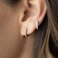 14K Gold Plated Cubic Zirconia Cuff Huggie Earrings by DailySale