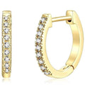 14K Gold Plated Cubic Zirconia Cuff Huggie Earrings by DailySale