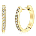 14K Gold Plated Cubic Zirconia Cuff Huggie Earrings by DailySale