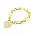 14K Gold Plated Initial Heart Bracelet by DailySale