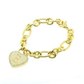 14K Gold Plated Initial Heart Bracelet by DailySale