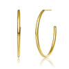 14K Gold Plated Open Hoop Earrings