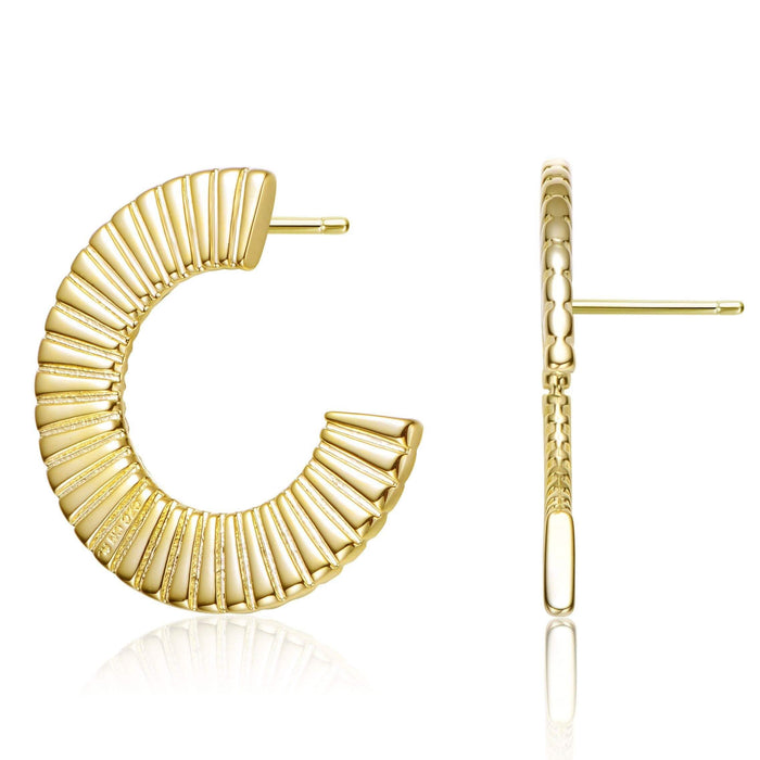 14K Gold Plated Wave Earrings by DailySale