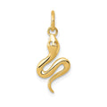 14k Gold Snake Charm Pendant by Fine Color Jewels