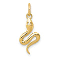 14k Gold Snake Charm Pendant by Fine Color Jewels