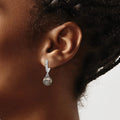 14k Gold Tahitian Pearl and Diamond Dangle Earrings by Fine Color Jewels
