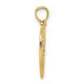 14k Gold Te Amo Crucifix Break-apart Heart Pendant by Fine Color Jewels