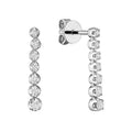 14k Gold Tennis Diamond Dangle Earrings by Fine Color Jewels