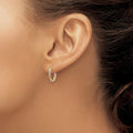 14k Gold Tri-Color Hoop Earrings by Fine Color Jewels
