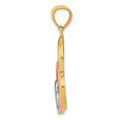 14k Gold Triple Heart Pendant by Fine Color Jewels