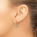 14K Gold Twisted Colored Hoop Earrings by Fine Color Jewels