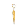 14k Hollow 3-D Italian Horn Pendant by Fine Color Jewels
