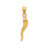 14k Hollow 3-D Italian Horn Pendant