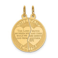 14K MIZPAH COIN 2-piece Round Charm by Fine Color Jewels