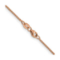 14K Rose Gold 1 mm Diamond Cut Open Franco Chain by Fine Color Jewels
