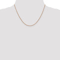 14K Rose Gold 1 mm Diamond Cut Open Franco Chain by Fine Color Jewels