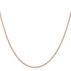 14K Rose Gold 1 mm Diamond Cut Open Franco Chain