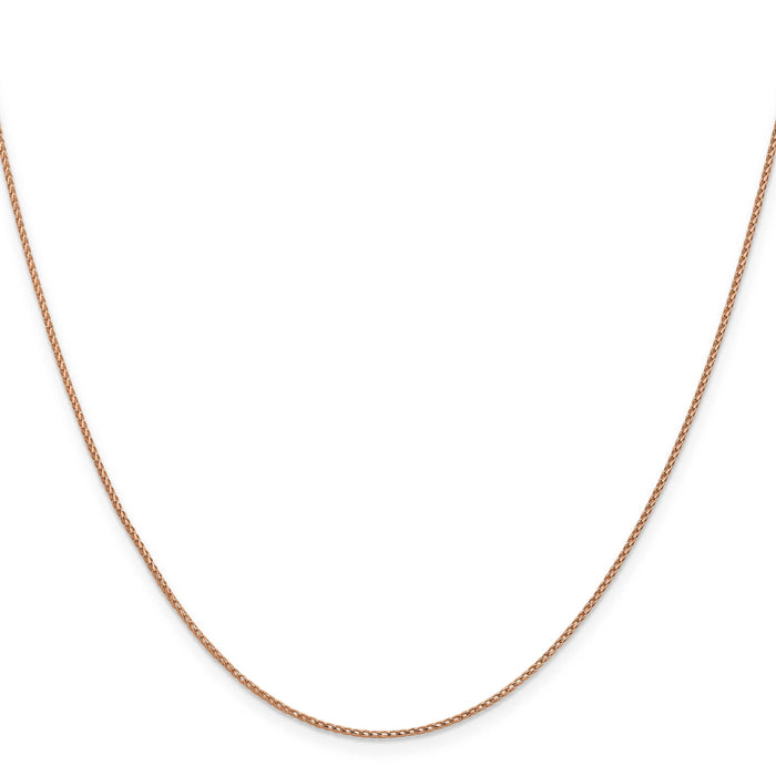 14K Rose Gold 1 mm Diamond Cut Open Franco Chain by Fine Color Jewels