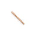 14K Rose Gold 1 mm Diamond Cut Open Franco Chain by Fine Color Jewels