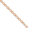 14k Rose Gold Infinity Figure-8 Link Lobster Clasp Chain Bracelet