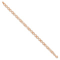 14k Rose Gold Infinity Figure-8 Link Lobster Clasp Chain Bracelet by Fine Color Jewels