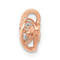 14K Rose Gold Lab Diamond Heart Pendant by Fine Color Jewels