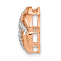 14K Rose Gold Lab Diamond Love Knot Pendant by Fine Color Jewels