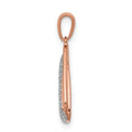 14k Rose Gold Lab Grown Diamond Double Triangle Pendant by Fine Color Jewels