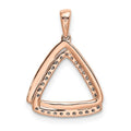 14k Rose Gold Lab Grown Diamond Double Triangle Pendant by Fine Color Jewels