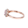 14K Rose Gold Morganite Halo Engagement Rings by Fine Color Jewels