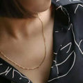 14K Solid Gold Figaro Chain Necklace 3mm by DailySale