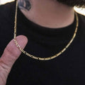 14K Solid Gold Figaro Chain Necklace 3mm by DailySale
