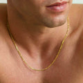 14K Solid Gold Figaro Chain Necklace 3mm by DailySale