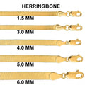 14K Solid Gold Herringbone Necklace by DailySale