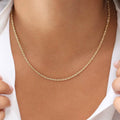 14k Solid Gold Rope Chain 2.5mm by DailySale