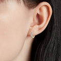 14K Solid Real Yellow Gold Round Huggies Hoops Earrings Channel Setting by DailySale