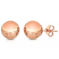 14K Solid Rose Gold Ball Stud Earrings by DailySale