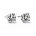 14K Solid White Gold 10.00ct Lab-Grown Round IGI Certified Diamond Stud Earrings by DailySale