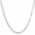 14K Solid White Gold 2mm Cuban Link Chain Necklace by DailySale