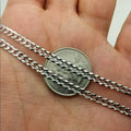 14K Solid White Gold 2mm Cuban Link Chain Necklace by DailySale