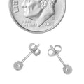 14K Solid White Gold Ball Stud Earrings by DailySale