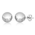 14K Solid White Gold Ball Stud Earrings by DailySale