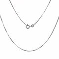 14K Solid White Gold Box Necklace Real Gold Chain by DailySale